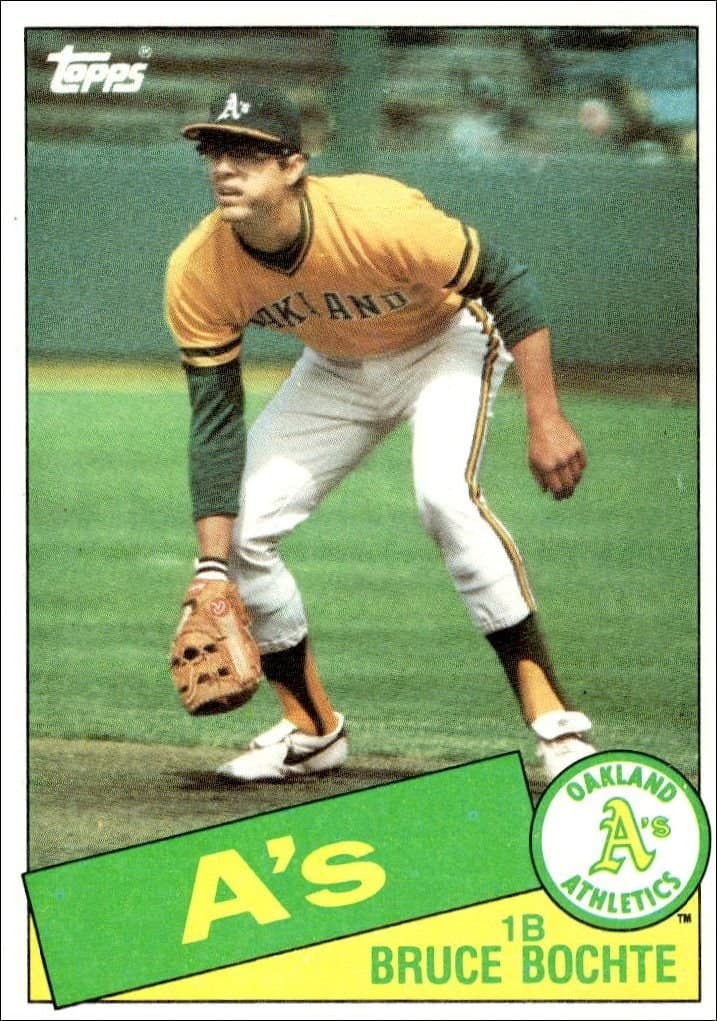 Bruce Bochte 1985 Topps #632 Baseball Trading Card - Front 1985 Topps Bruce Bochte #632 baseball trading card front