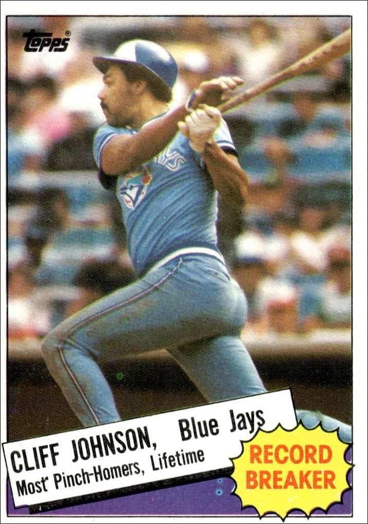 Cliff Johnson 1985 Topps #4 Baseball Trading Card - Front 1985 Topps Cliff Johnson #4 baseball trading card front