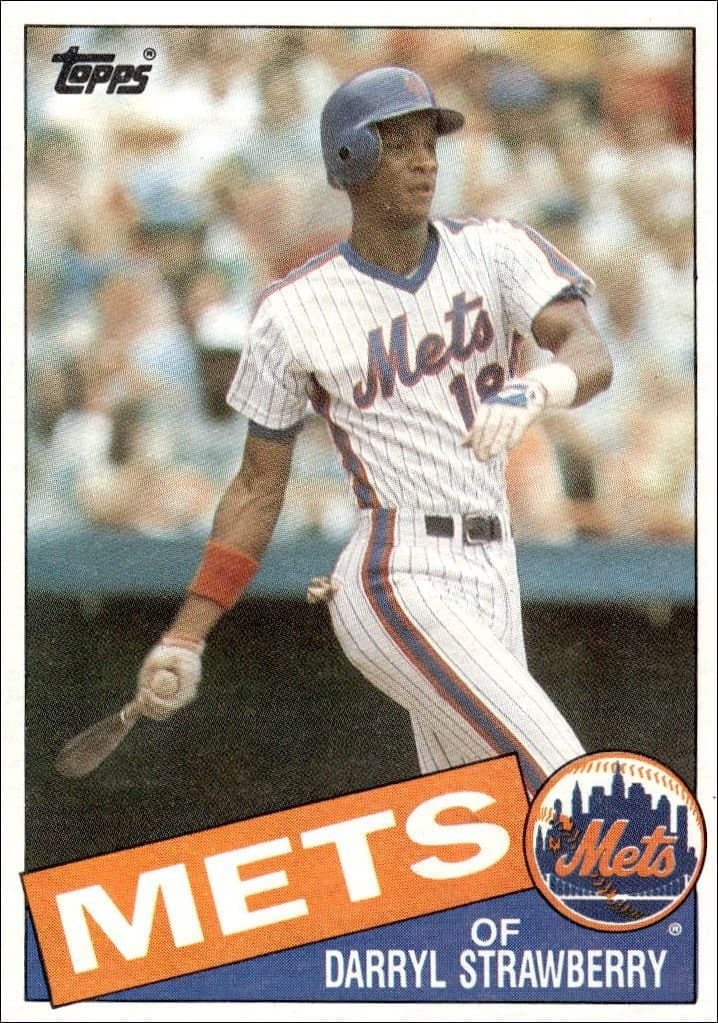 Darryl Strawberry 1985 Topps #570 Baseball Trading Card - Front 1985 Topps Darryl Strawberry #570 baseball trading card front