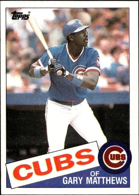 1985 Topps Gary Matthews #210 trading card
