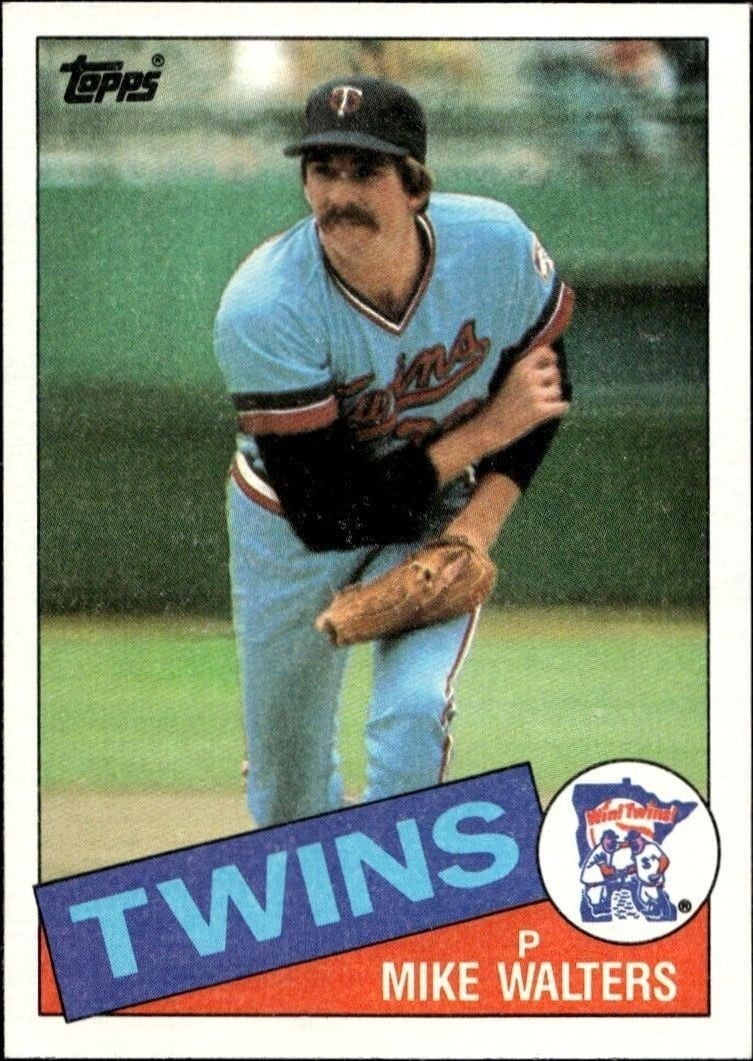 Mike Walters 1985 Topps #187 Baseball Trading Card - Front 1985 Topps Mike Walters #187 baseball trading card front