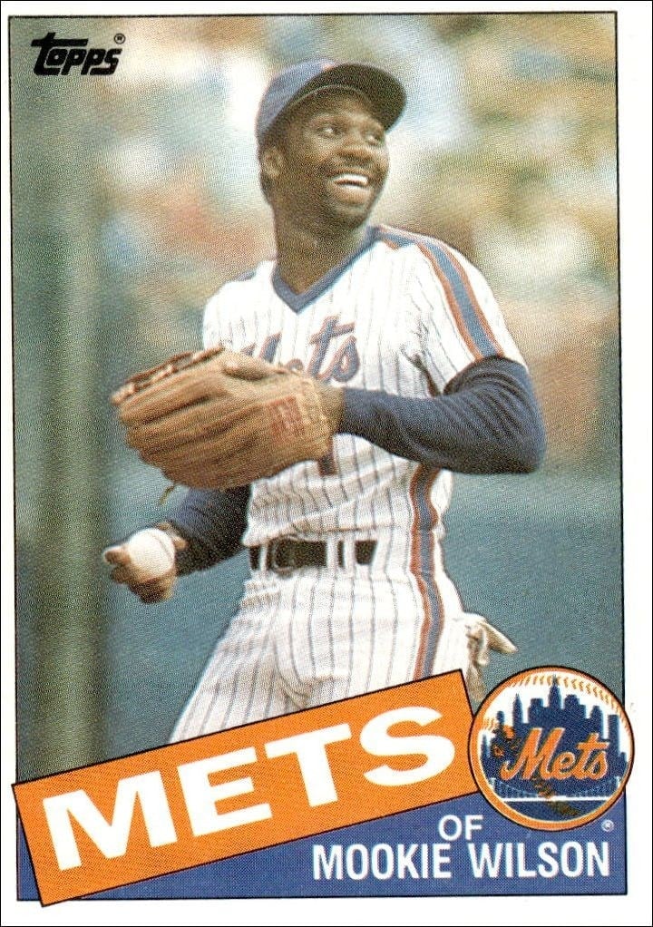 Mookie Wilson 1985 Topps #775 Baseball Trading Card - Front 1985 Topps Mookie Wilson #775 baseball trading card front