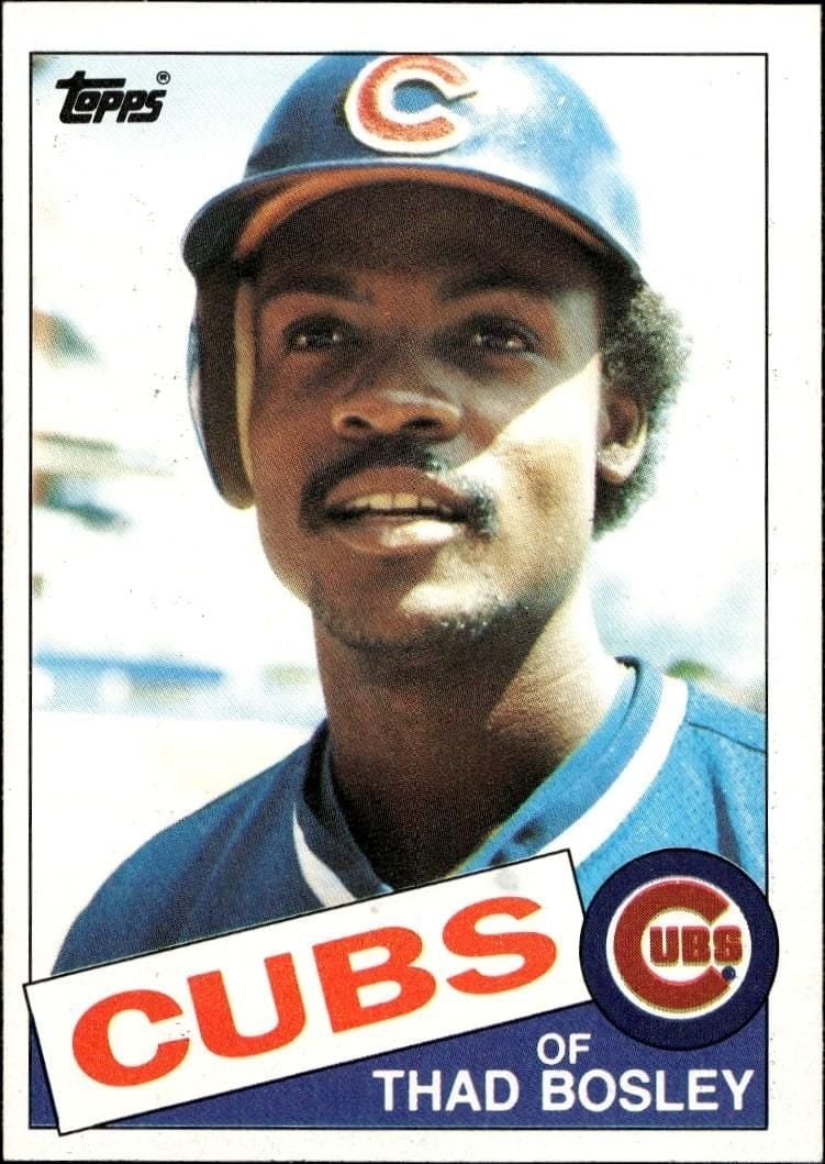 Thad Bosley 1985 Topps #432 Baseball Trading Card - Front 1985 Topps Thad Bosley #432 baseball trading card front