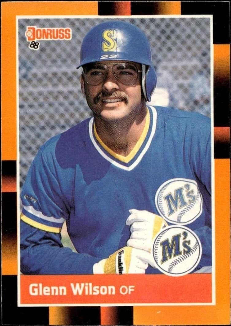 Glenn Wilson 1988 Donruss Baseball's Best #306 Baseball Trading Card - Front 1988 Donruss Baseball's Best Glenn Wilson #306 baseball trading card front