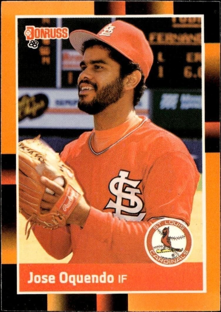 Jose Oquendo 1988 Donruss Baseball's Best #313 Baseball Trading Card - Front 1988 Donruss Baseball's Best Jose Oquendo #313 baseball trading card front