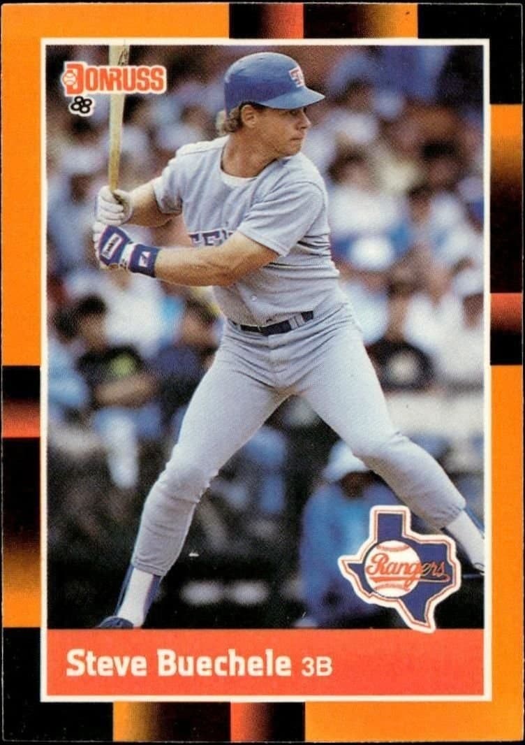 Steve Buechele 1988 Donruss Baseball's Best #312 Baseball Trading Card - Front 1988 Donruss Baseball's Best Steve Buechele #312 baseball trading card front