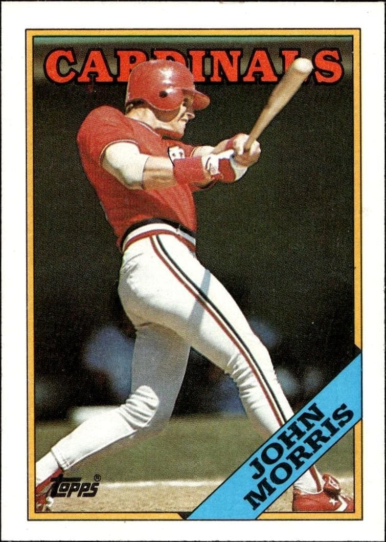 John Morris 1988 Topps #536 Baseball Trading Card - Front 1988 Topps John Morris #536 baseball trading card front