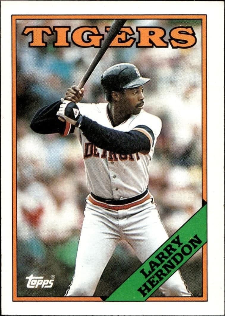 Larry Herndon 1988 Topps #743 Baseball Trading Card - Front 1988 Topps Larry Herndon #743 baseball trading card front