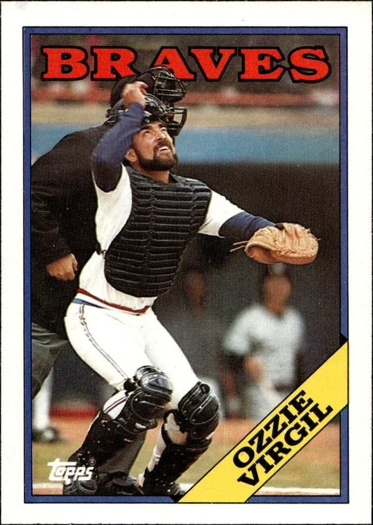 Ozzie Virgil 1988 Topps #755 Baseball Trading Card - Front 1988 Topps Ozzie Virgil #755 baseball trading card front