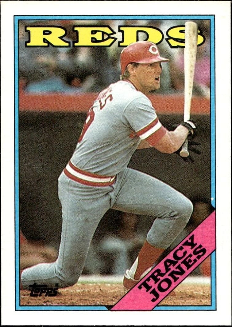Tracy Jones 1988 Topps #553 Baseball Trading Card - Front 1988 Topps Tracy Jones #553 baseball trading card front