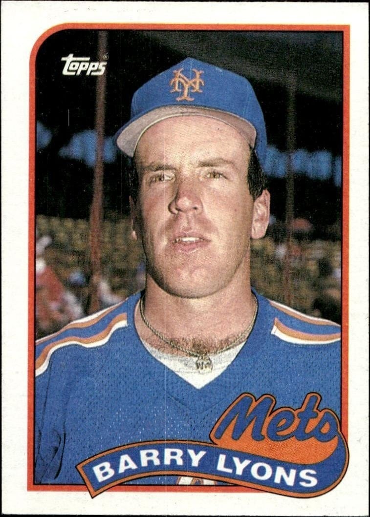 Barry Lyons 1989 Topps #412 Baseball Trading Card - Front 1989 Topps Barry Lyons #412 baseball trading card front