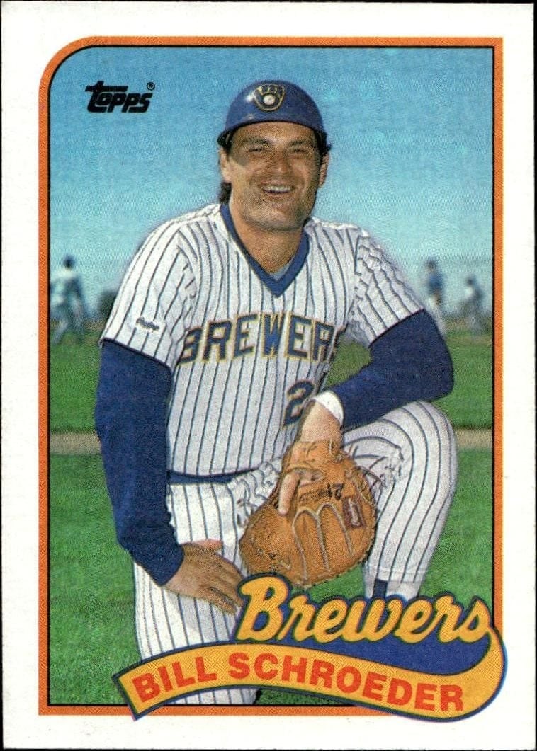 Bill Schroeder 1989 Topps #563 Baseball Trading Card - Front 1989 Topps Bill Schroeder #563 baseball trading card front