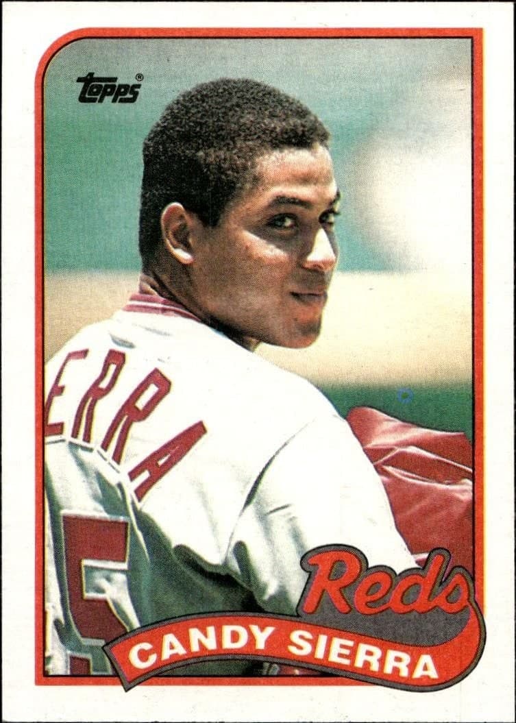 Candy Sierra 1989 Topps #711 Baseball Trading Card - Front 1989 Topps Candy Sierra #711 baseball trading card front