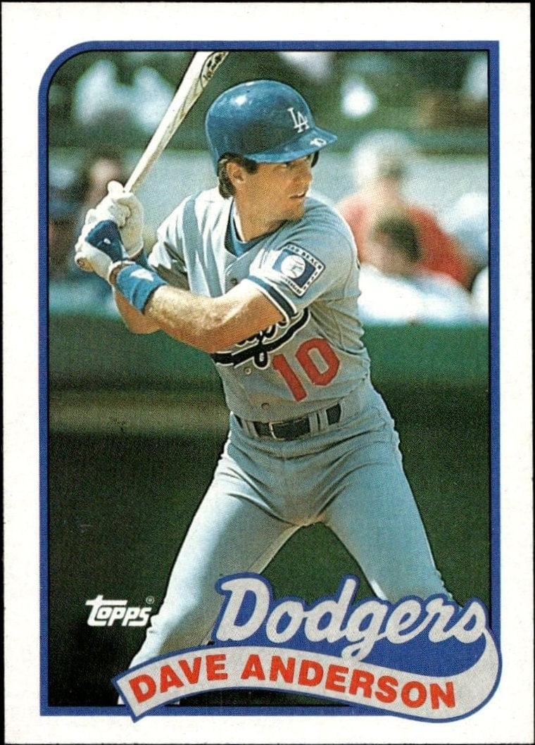 Dave Anderson 1989 Topps #117 Baseball Trading Card - Front 1989 Topps Dave Anderson #117 baseball trading card front