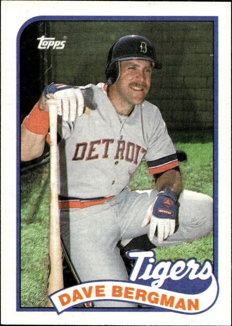 Dave Bergman 1989 Topps #631 Baseball Trading Card - Front 1989 Topps Dave Bergman #631 baseball trading card front