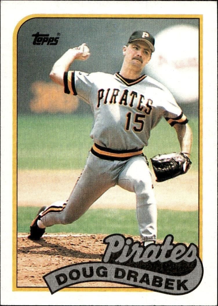 Doug Drabek 1989 Topps #478 Baseball Trading Card - Front 1989 Topps Doug Drabek #478 baseball trading card front