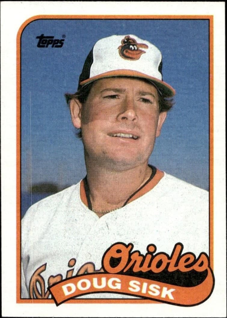 Doug Sisk 1989 Topps #13 Baseball Trading Card - Front 1989 Topps Doug Sisk #13 baseball trading card front