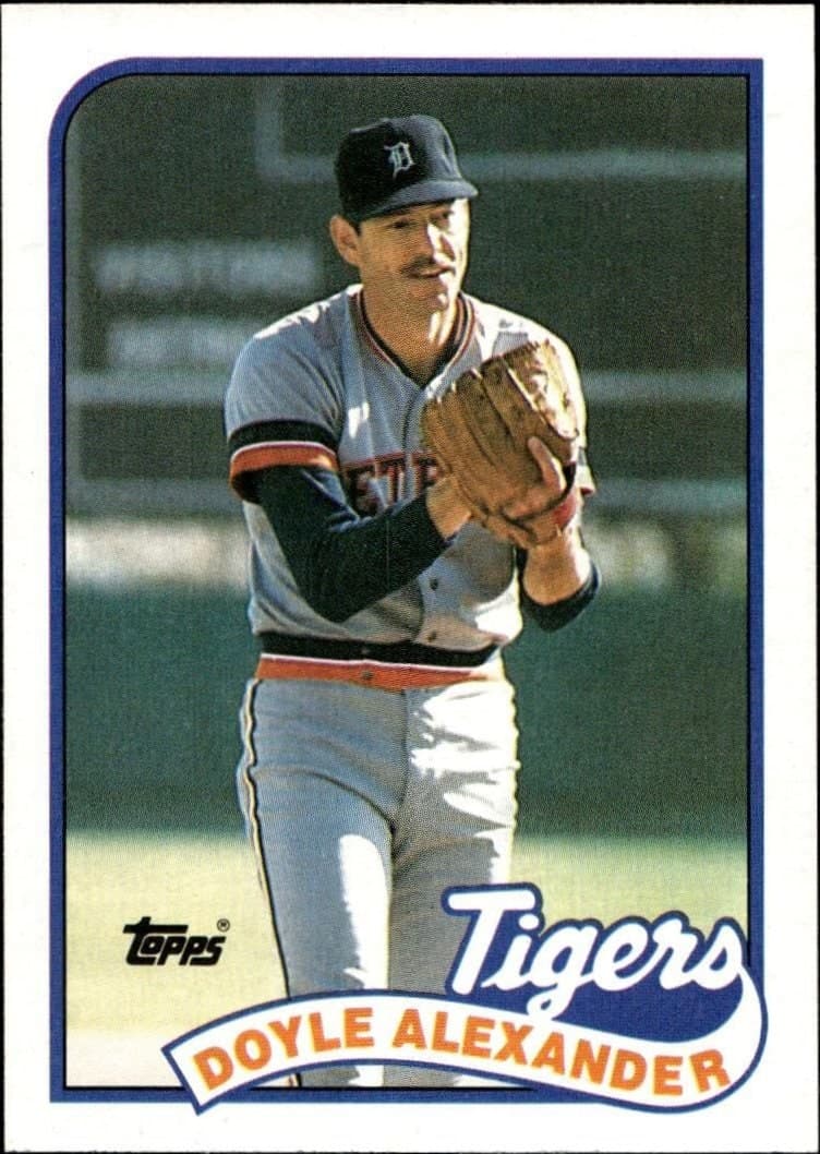 Doyle Alexander 1989 Topps #77 Baseball Trading Card - Front 1989 Topps Doyle Alexander #77 baseball trading card front