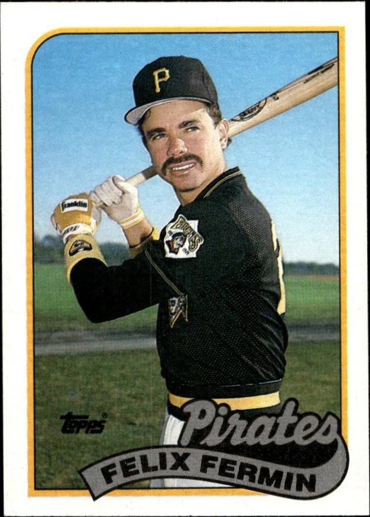 Felix Fermin 1989 Topps #303 Baseball Trading Card - Front 1989 Topps Felix Fermin #303 baseball trading card front