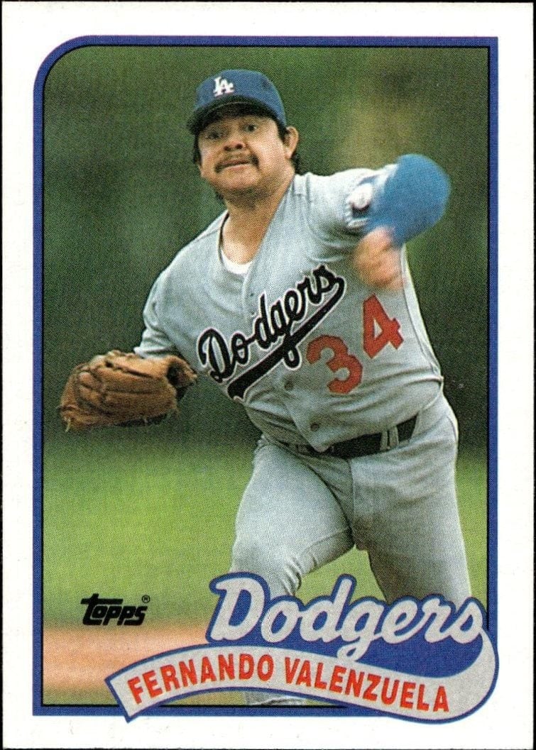 Fernando Valenzuela 1989 Topps #150 Baseball Trading Card - Front 1989 Topps Fernando Valenzuela #150 baseball trading card front