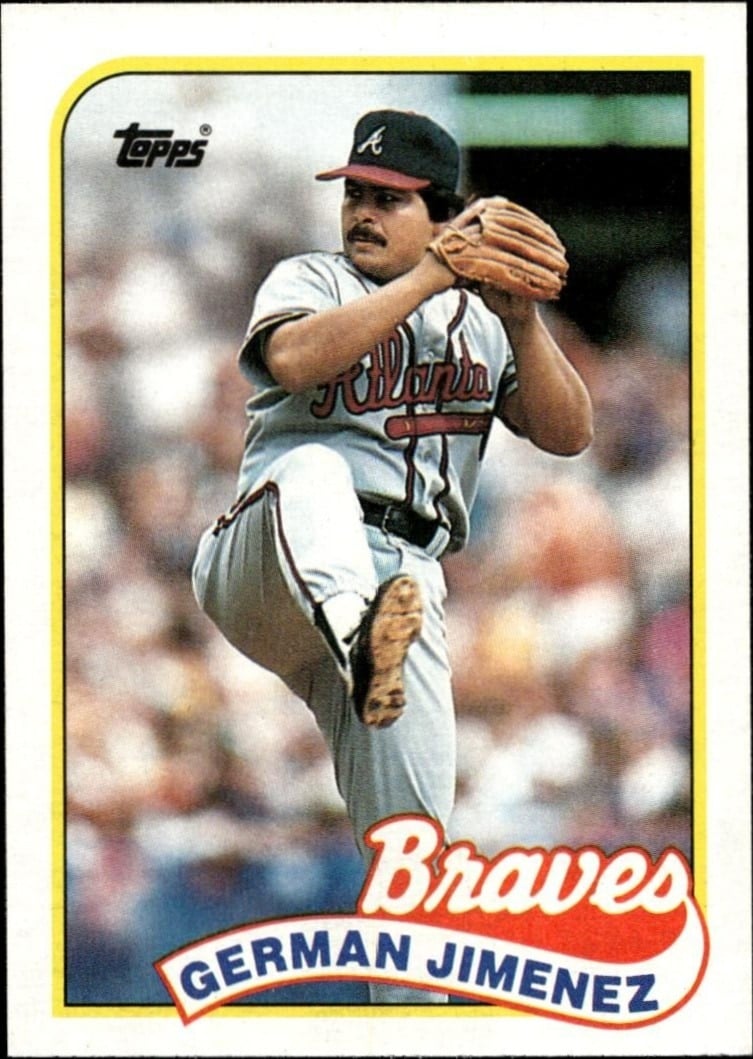 German Jimenez 1989 Topps #569 Baseball Trading Card - Front 1989 Topps German Jimenez #569 baseball trading card front