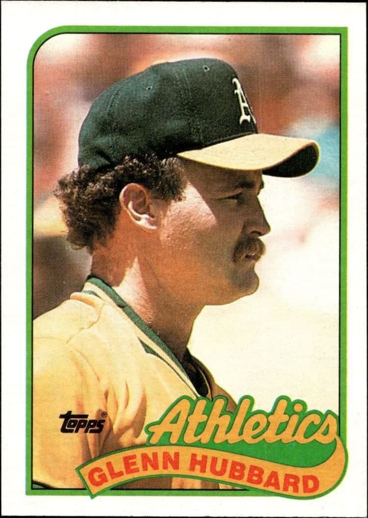Glenn Hubbard 1989 Topps #237 Baseball Trading Card - Front 1989 Topps Glenn Hubbard #237 baseball trading card front
