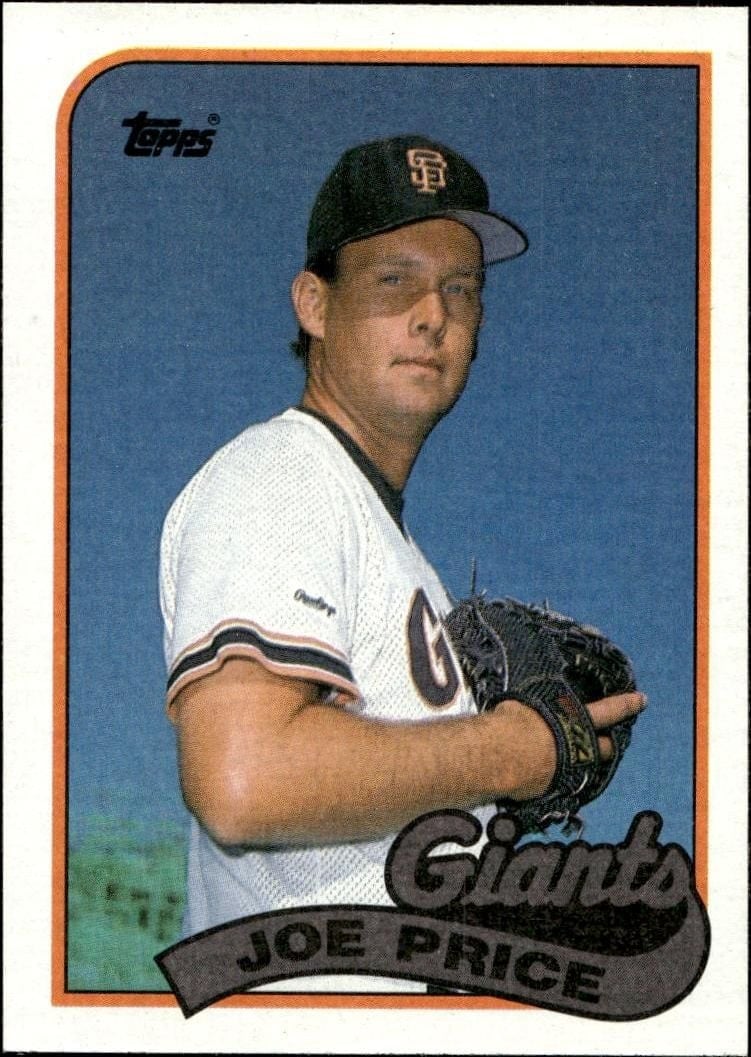 Joe Price 1989 Topps #217 Baseball Trading Card - Front 1989 Topps Joe Price #217 baseball trading card front