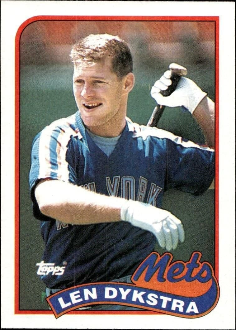 Len Dykstra 1989 Topps #435 Baseball Trading Card - Front 1989 Topps Len Dykstra #435 baseball trading card front