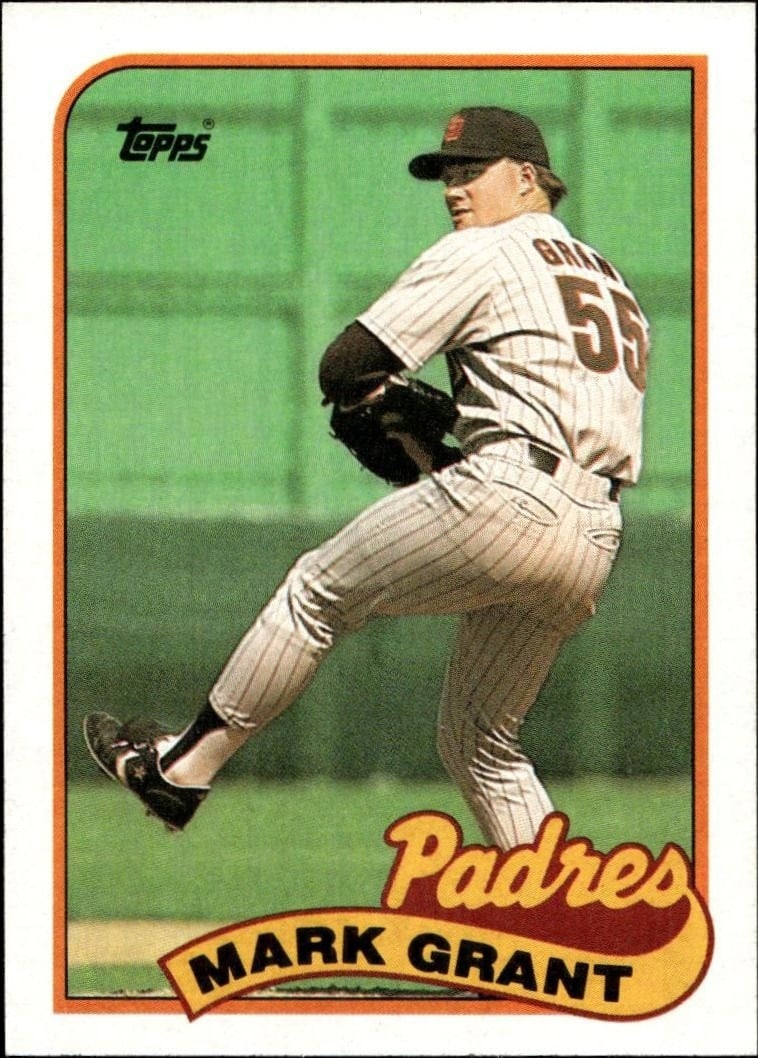Mark Grant 1989 Topps #178 Baseball Trading Card - Front 1989 Topps Mark Grant #178 baseball trading card front