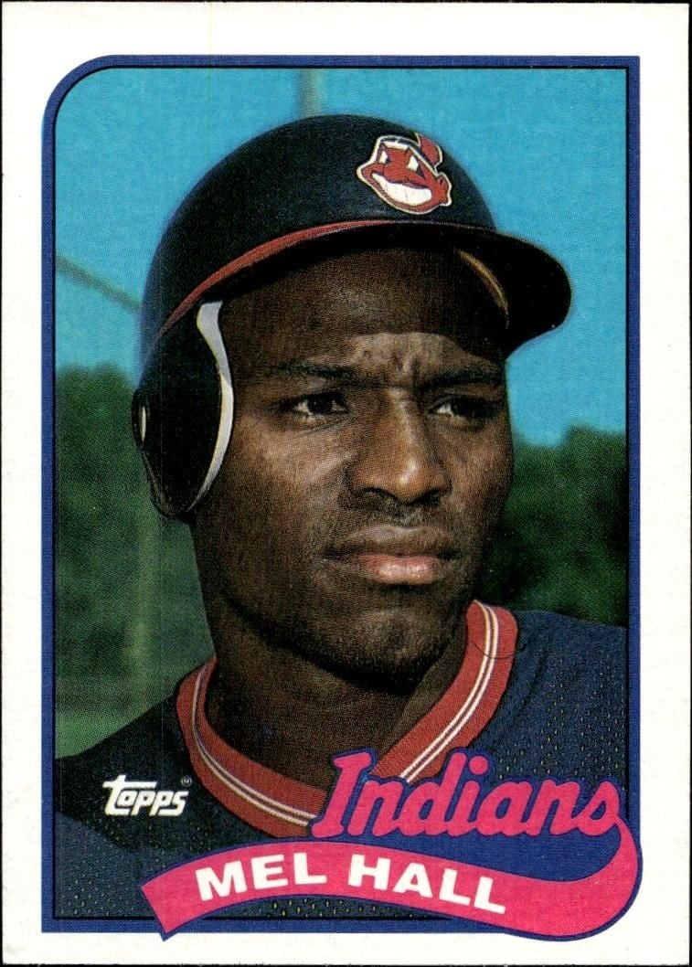 Mel Hall 1989 Topps #173 Baseball Trading Card - Front 1989 Topps Mel Hall #173 baseball trading card front