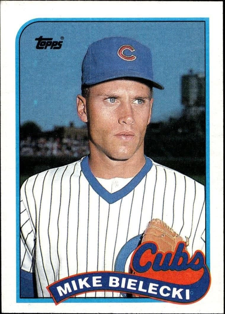 Mike Bielecki 1989 Topps #668 Baseball Trading Card - Front 1989 Topps Mike Bielecki #668 baseball trading card front