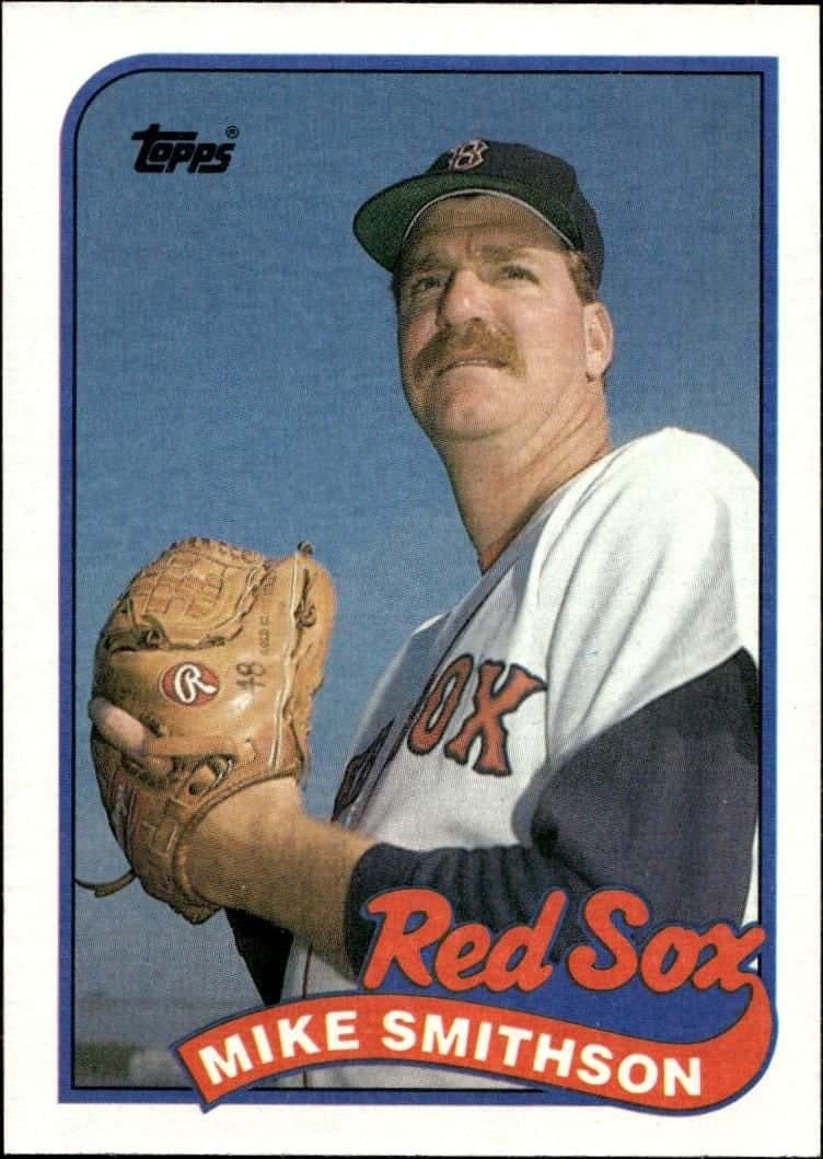 Mike Smithson 1989 Topps #377 Baseball Trading Card - Front 1989 Topps Mike Smithson #377 baseball trading card front