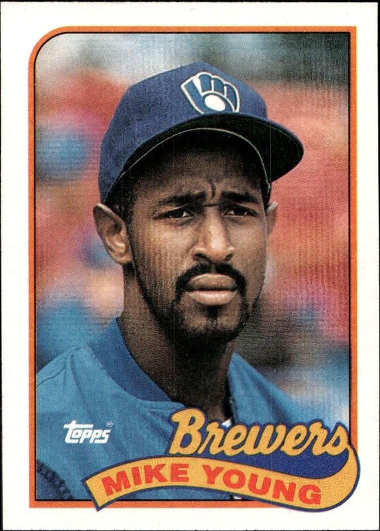 Mike Young 1989 Topps #731 Baseball Trading Card - Front 1989 Topps Mike Young #731 baseball trading card front