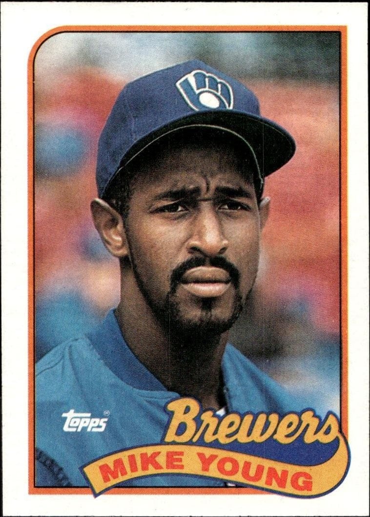 Mike Young 1989 Topps #731 Baseball Trading Card - Front 1989 Topps Mike Young #731 baseball trading card front