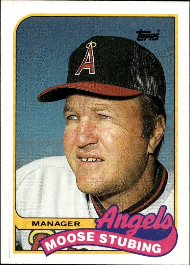 Moose Stubing 1989 Topps #444 Baseball Trading Card - Front 1989 Topps Moose Stubing #444 baseball trading card front