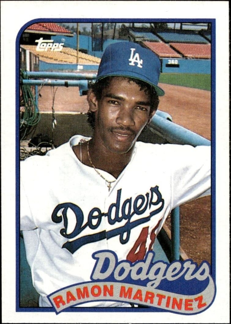 Ramon Martinez 1989 Topps #225 Baseball Trading Card - Front 1989 Topps Ramon Martinez #225 baseball trading card front