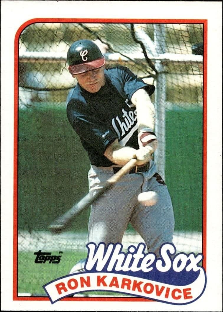 Ron Karkovice 1989 Topps #308 Baseball Trading Card - Front 1989 Topps Ron Karkovice #308 baseball trading card front