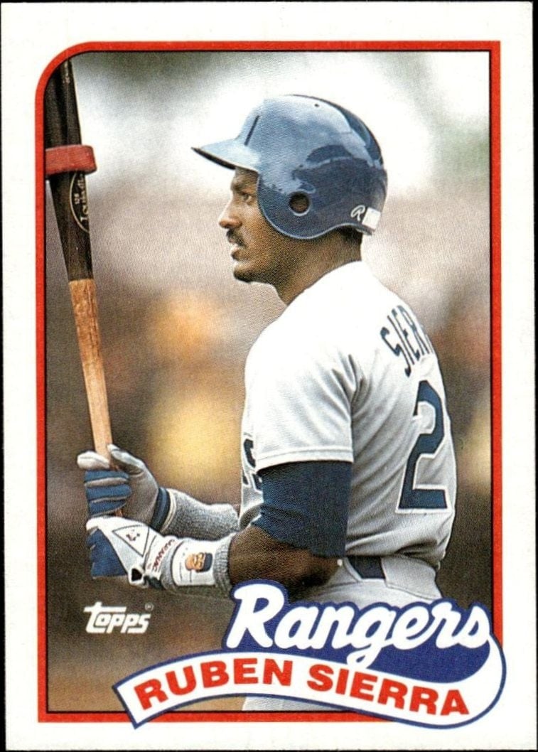 Ruben Sierra 1989 Topps #53 Baseball Trading Card - Front 1989 Topps Ruben Sierra #53 baseball trading card front