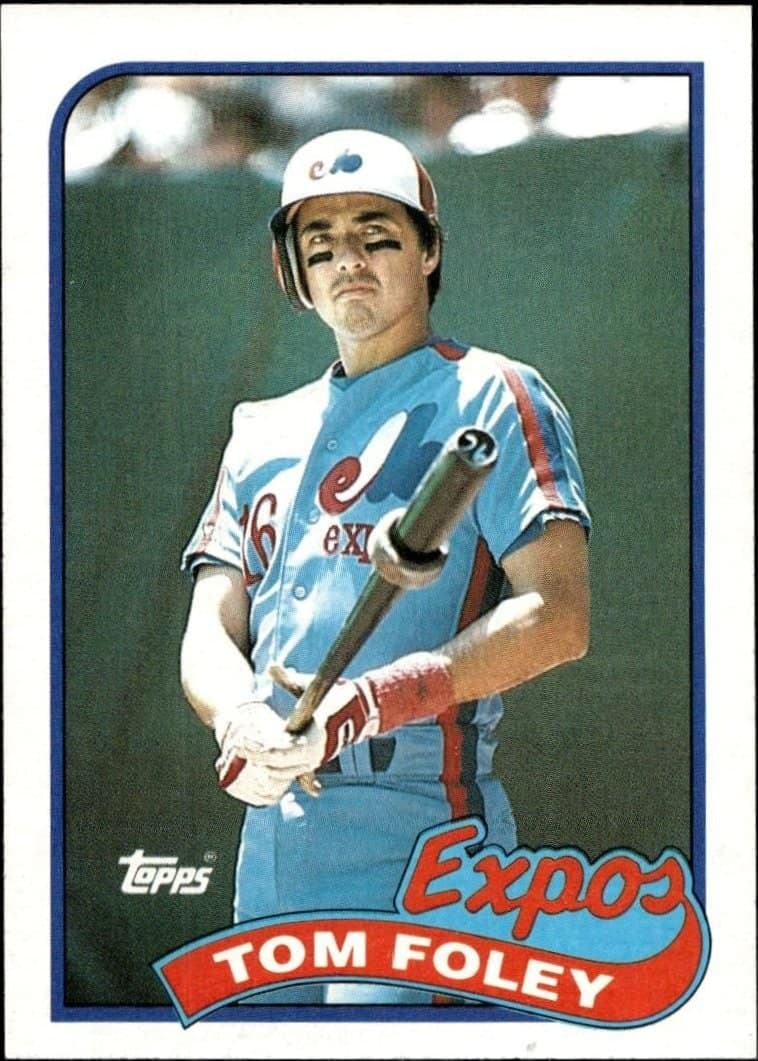 Tom Foley 1989 Topps #529 Baseball Trading Card - Front 1989 Topps Tom Foley #529 baseball trading card front