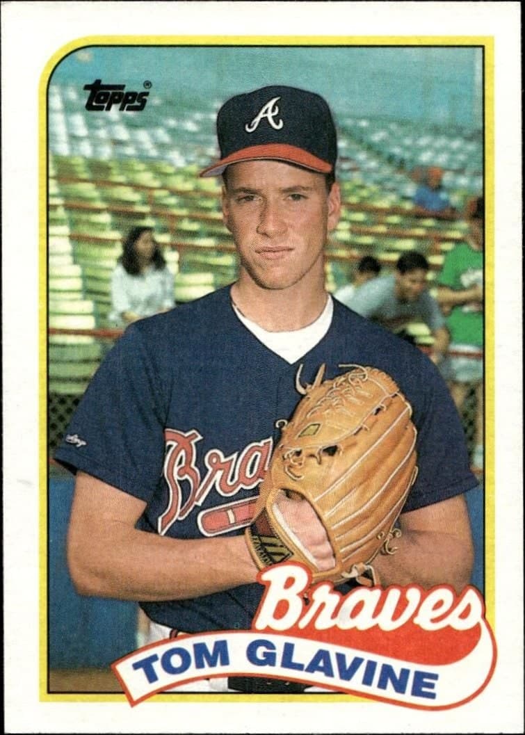 Tom Glavine 1989 Topps #157 Baseball Trading Card - Front 1989 Topps Tom Glavine #157 baseball trading card front