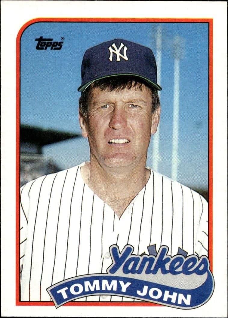 Tommy John 1989 Topps #359 Baseball Trading Card - Front 1989 Topps Tommy John #359 baseball trading card front