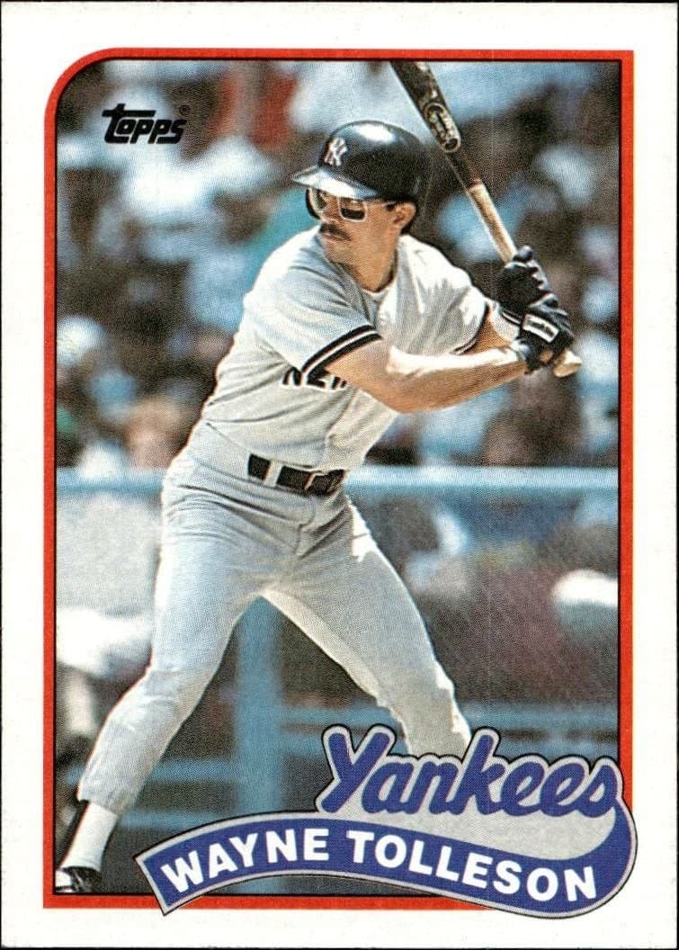 Wayne Tolleson 1989 Topps #716 Baseball Trading Card - Front 1989 Topps Wayne Tolleson #716 baseball trading card front