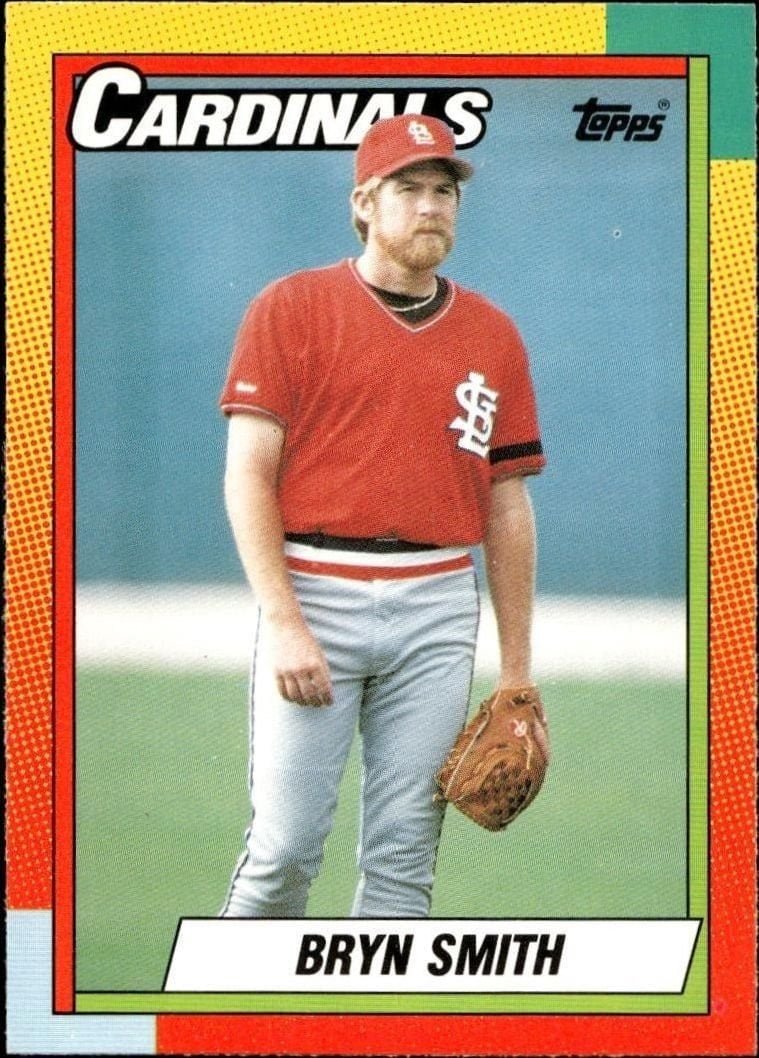 Bryn Smith 1990 Topps Traded #117T Baseball Trading Card - Front 1990 Topps Traded Bryn Smith #117T baseball trading card front