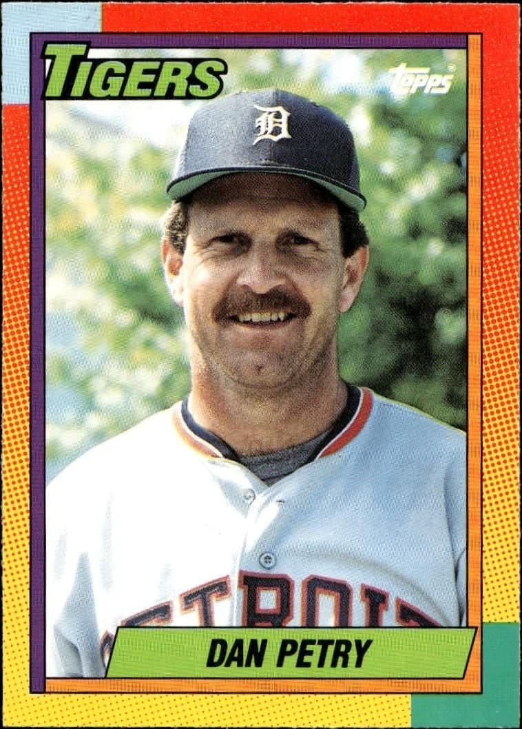 Dan Petry 1990 Topps Traded #93T Baseball Trading Card - Front 1990 Topps Traded Dan Petry #93T baseball trading card front