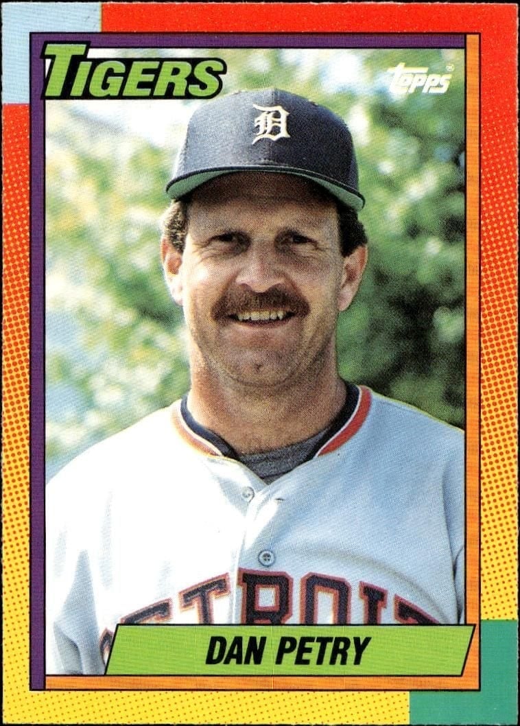 Dan Petry 1990 Topps Traded #93T Baseball Trading Card - Front 1990 Topps Traded Dan Petry #93T baseball trading card front