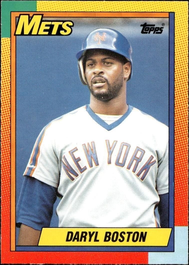 Daryl Boston 1990 Topps Traded #11T Baseball Trading Card - Front 1990 Topps Traded Daryl Boston #11T baseball trading card front