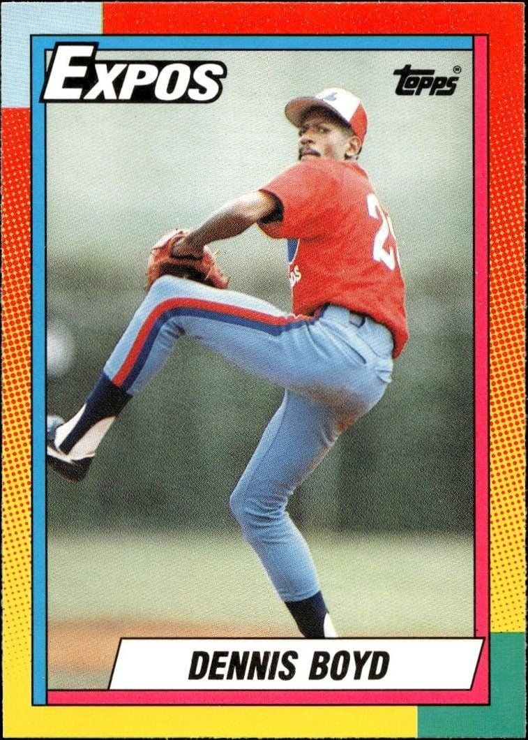 Dennis Boyd 1990 Topps Traded #12T Baseball Trading Card - Front 1990 Topps Traded Dennis Boyd #12T baseball trading card front