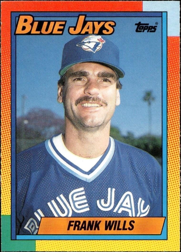 Frank Wills 1990 Topps Traded #129T Baseball Trading Card - Front 1990 Topps Traded Frank Wills #129T baseball trading card front