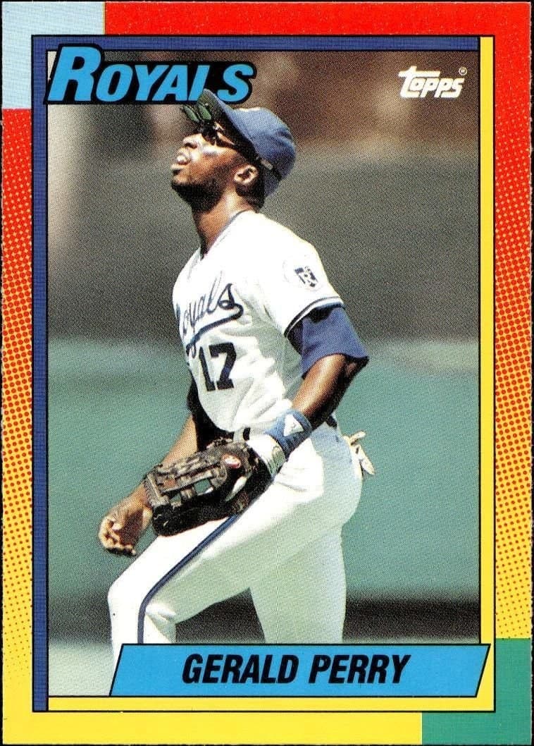 Gerald Perry 1990 Topps Traded #92T Baseball Trading Card - Front 1990 Topps Traded Gerald Perry #92T baseball trading card front