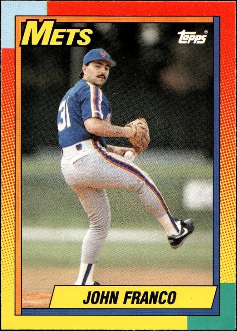 John Franco 1990 Topps Traded #32T Baseball Trading Card - Front 1990 Topps Traded John Franco #32T baseball trading card front